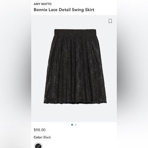 Amy Matto Bonnie Lace Detail Swing Skirt